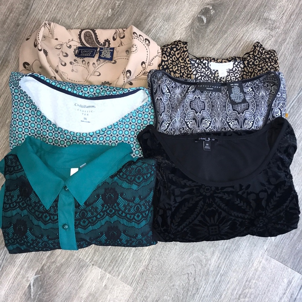 Bundle of 6 Plus size tops